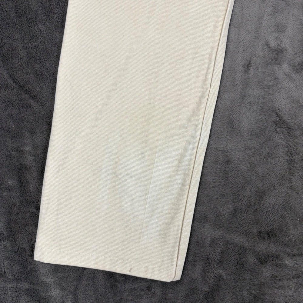 Levi's Jeans Mens 30 Cream 501 Original Fit Straight Leg Button Fly Off-White - Picture 9 of 10